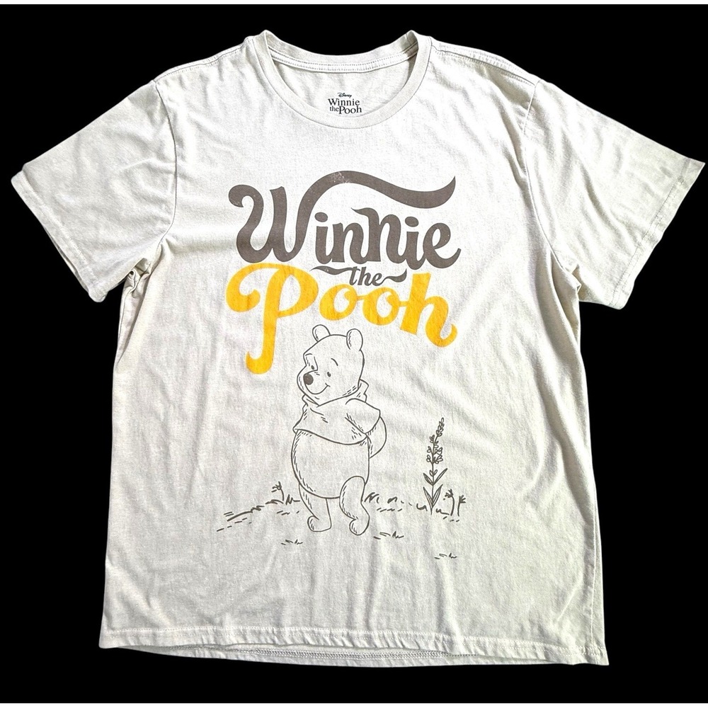 Disney Parks Winnie the Pooh Just Bee Beige T-Shirt‎ Unisex Adult Size XL